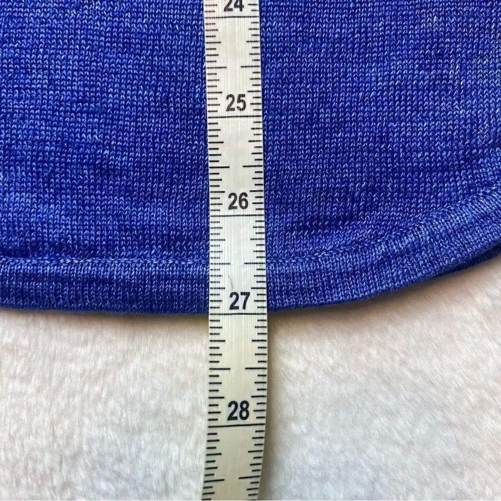 Talbots Blue Knit 100% Linen Top - Picture 7 of 8
